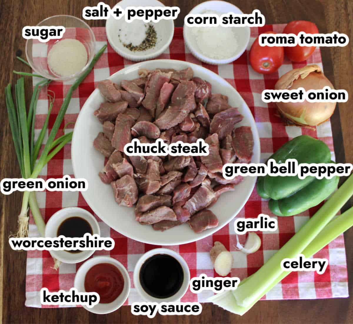 labeled beef tomato ingredient shot