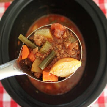 A ladle full of poor man’s stew.