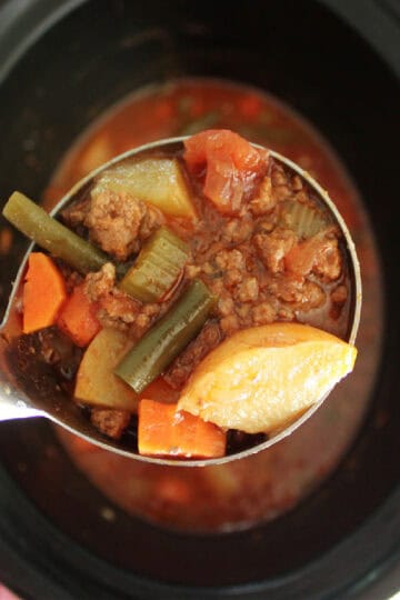 A ladle full of poor man’s stew.